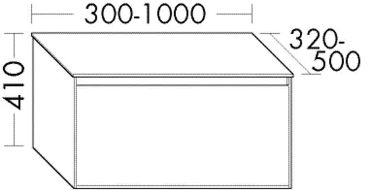 burgbad Hochschrank „rc40Solitaire“ 640 × 410 × 440 mm in Weiß Solid Matt