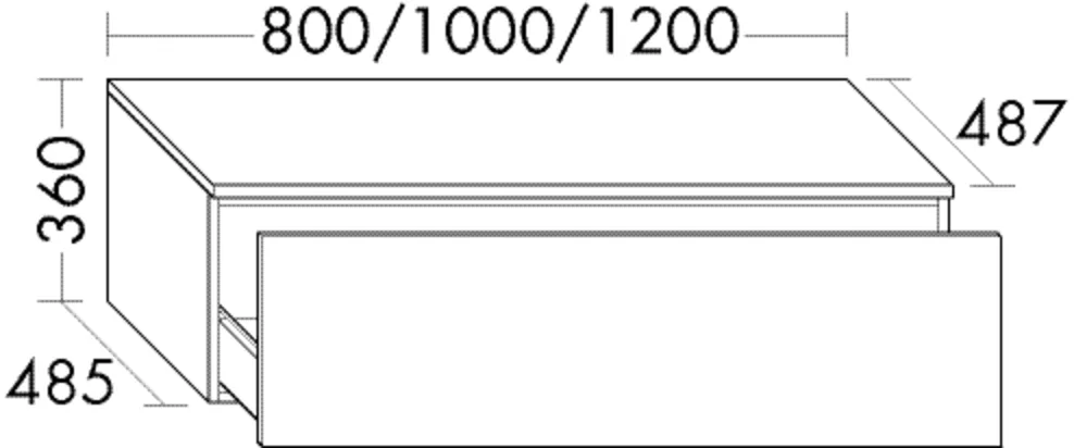 burgbad Sideboard „Lin20“ 80 × 36 × 48,7 cm in Weiß Matt mit Laserkante