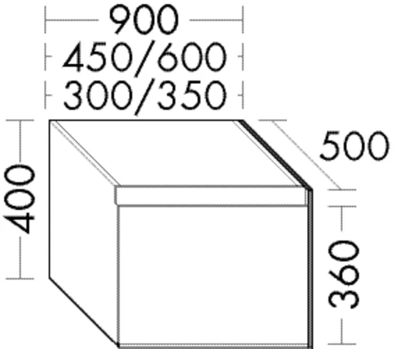 burgbad Hochschrank „rc40Solitaire“ 450 × 400 × 500 mm in Weiß Solid Matt