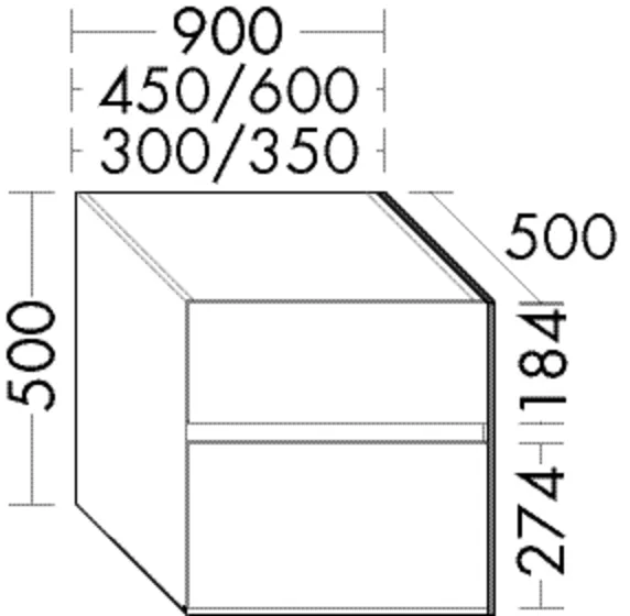 burgbad Hochschrank „rc40Solitaire“ 600 × 500 × 500 mm in Weiß Solid Matt