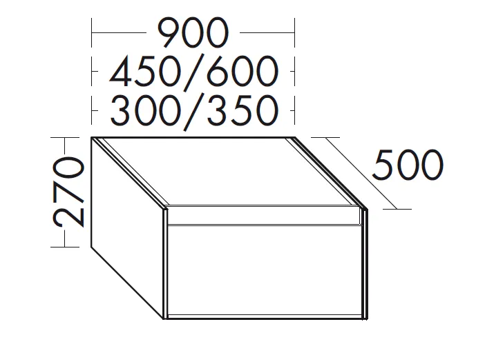 burgbad Hochschrank „rc40Solitaire“ 600 × 270 × 500 mm in Weiß Solid Matt