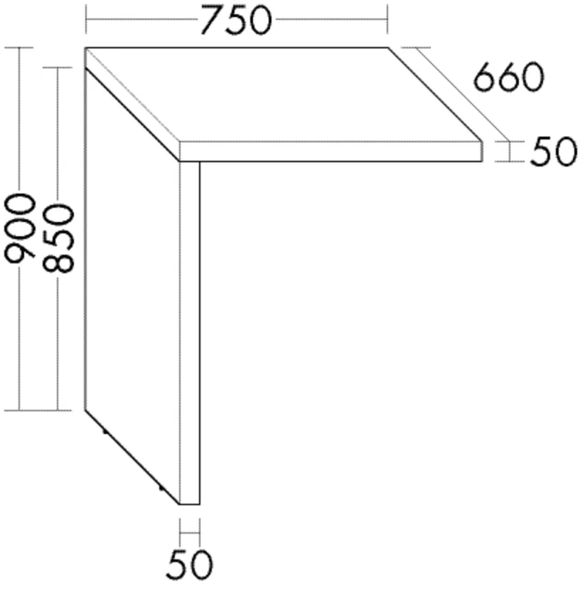burgbad Waschmaschinenverkleidung „Sys30“ 750 × 660 × 900 mm