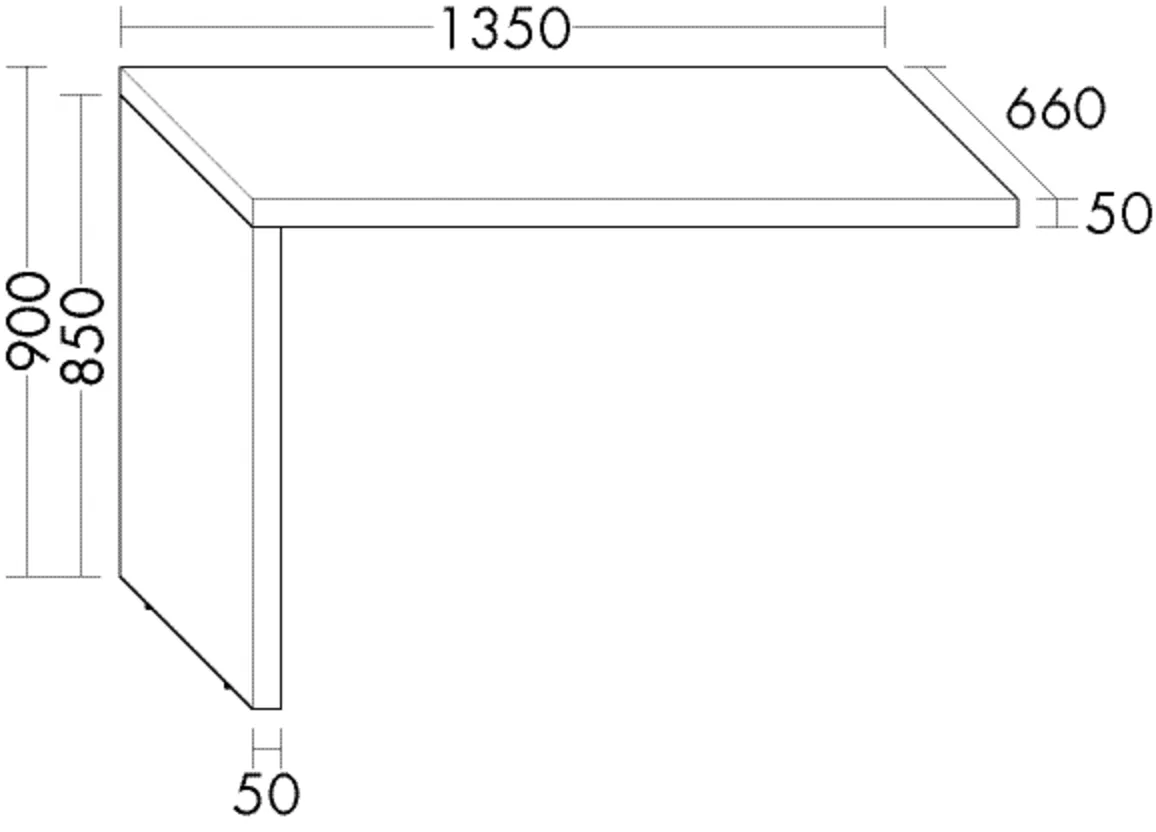 burgbad Waschmaschinenverkleidung „Sys30“ 1350 × 660 × 900 mm
