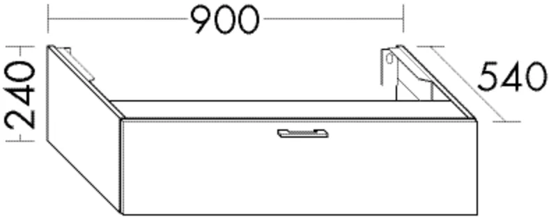 burgbad Hochschrank „Sys30“ 940 × 240 × 580 mm in Weiß Hochglanz