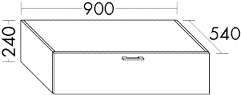 burgbad Hochschrank „Sys30“ 940 × 240 × 580 mm in Weiß Matt