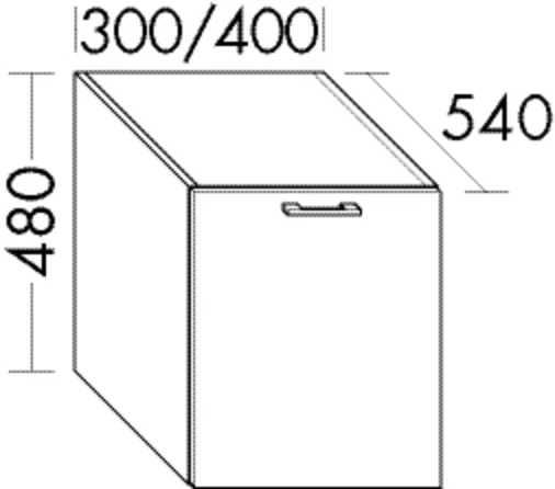 burgbad Waschtischunterschrank „Sys30“ 440 × 520 × 580 mm in Weiß Matt