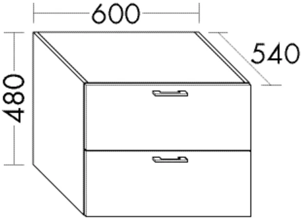 burgbad Hochschrank „Sys30“ 640 × 480 × 580 mm in Weiß Hochglanz
