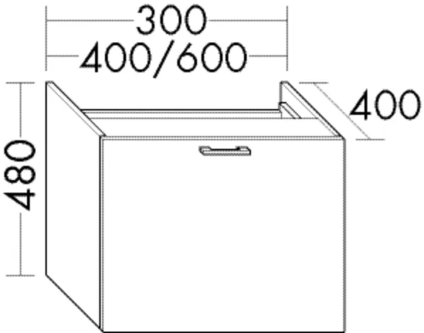 burgbad Hochschrank „Sys30“ 440 × 480 × 440 mm in Weiß Matt