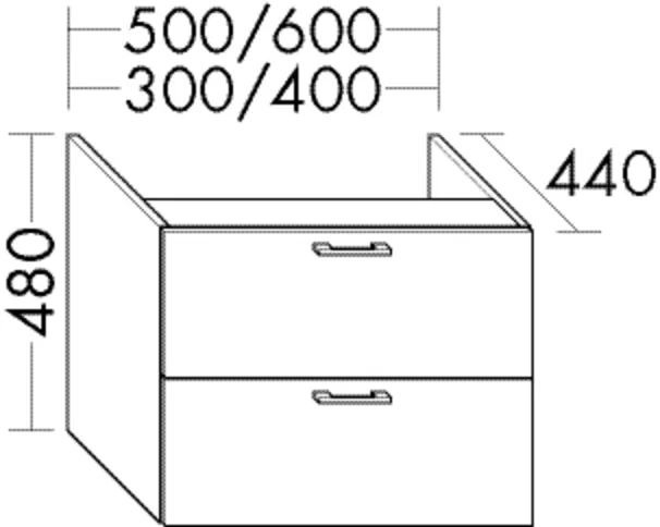 burgbad Hochschrank „Sys30“ 340 × 480 × 480 mm in Grau Hochglanz