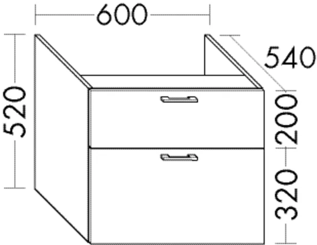burgbad Hochschrank „Sys30“ 640 × 520 × 580 mm in Grau Hochglanz