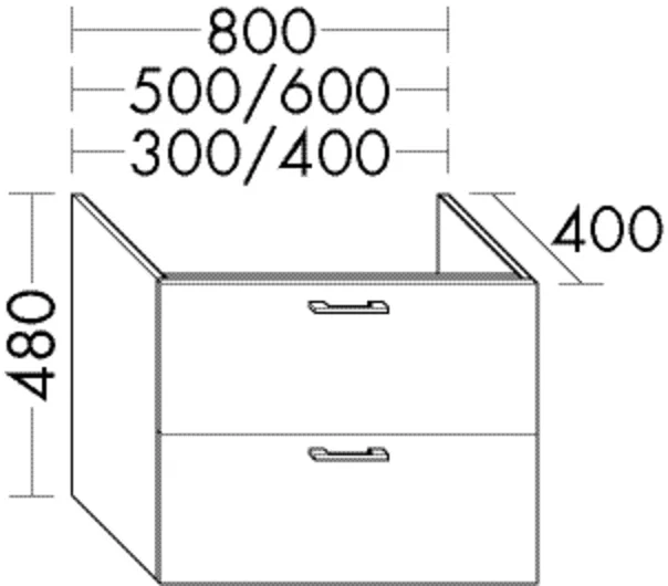burgbad Hochschrank „Sys30“ 340 × 480 × 440 mm in Weiß Solid Matt