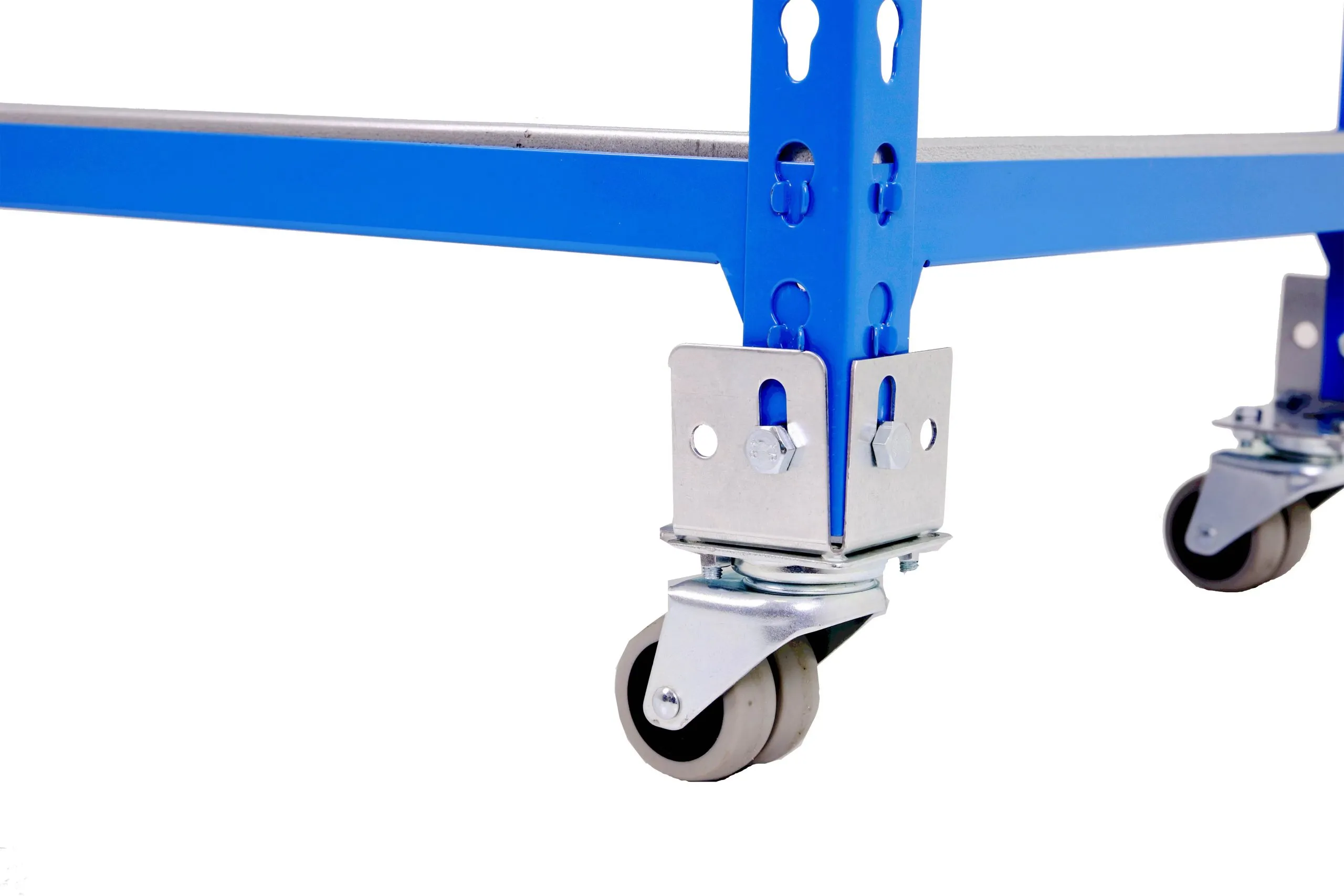 Doppelrollen für Regale und Werkbänke | Ø 5cm | 4 Stück | 2 Lenkrollen & 2 Bremsrollen