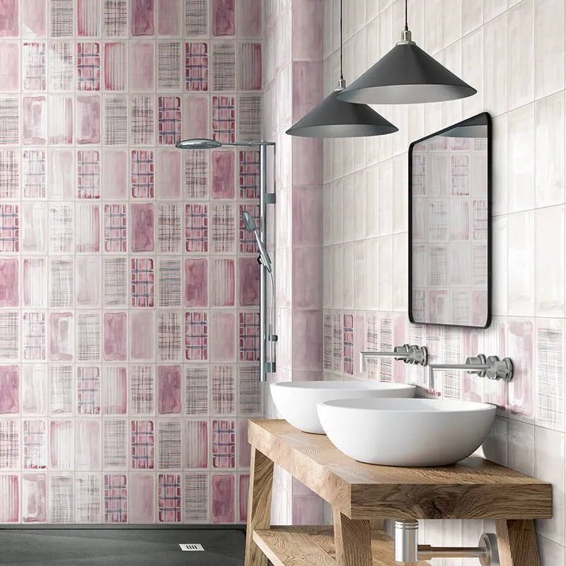 MAINZU FLIESEN AQUAREL DECO PINK LUX 15X30