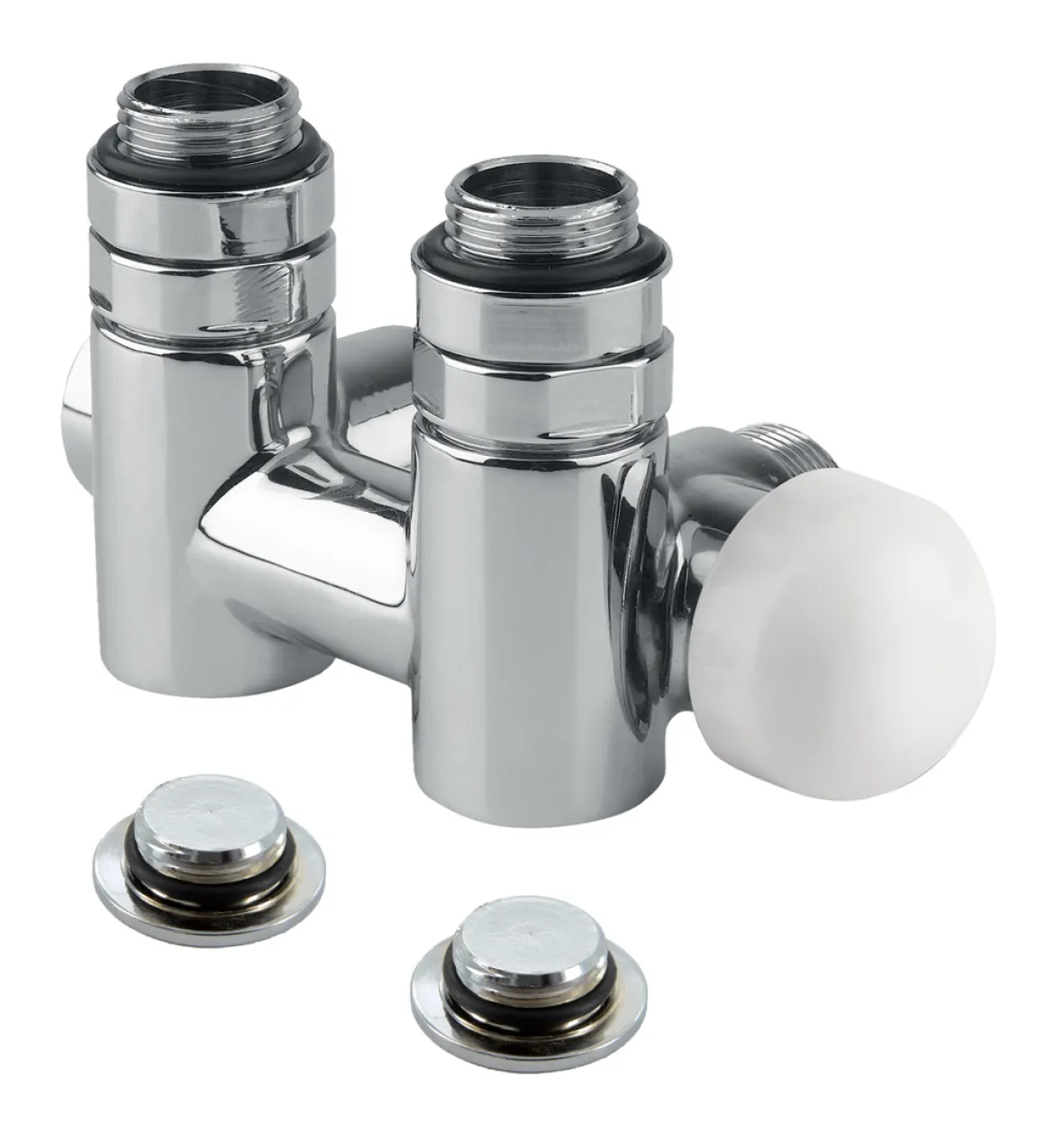 MEP-Ventil bivalent DN15x50 mm, Eck, verchromt