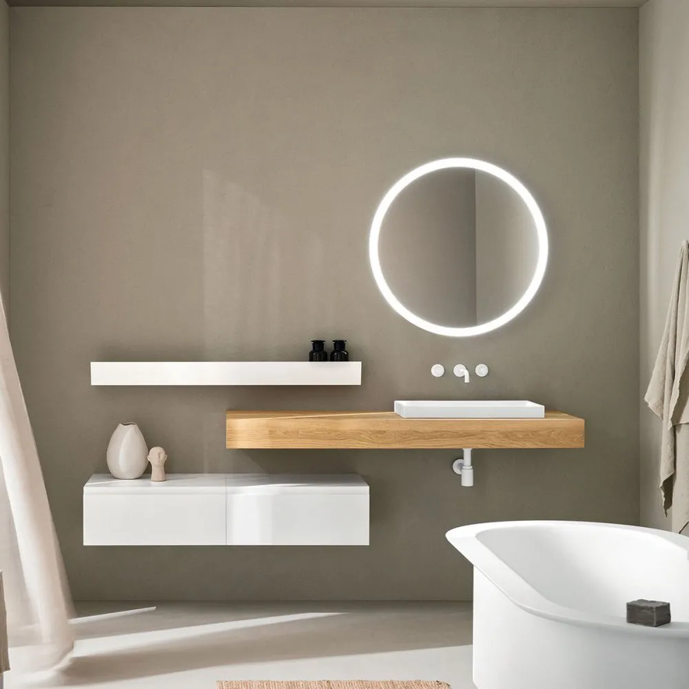 ARBI STREET 03 WANDAUFSATZ MIT WASCHBECKEN, UNTERSCHRANK, REGAL UND SPIEGEL