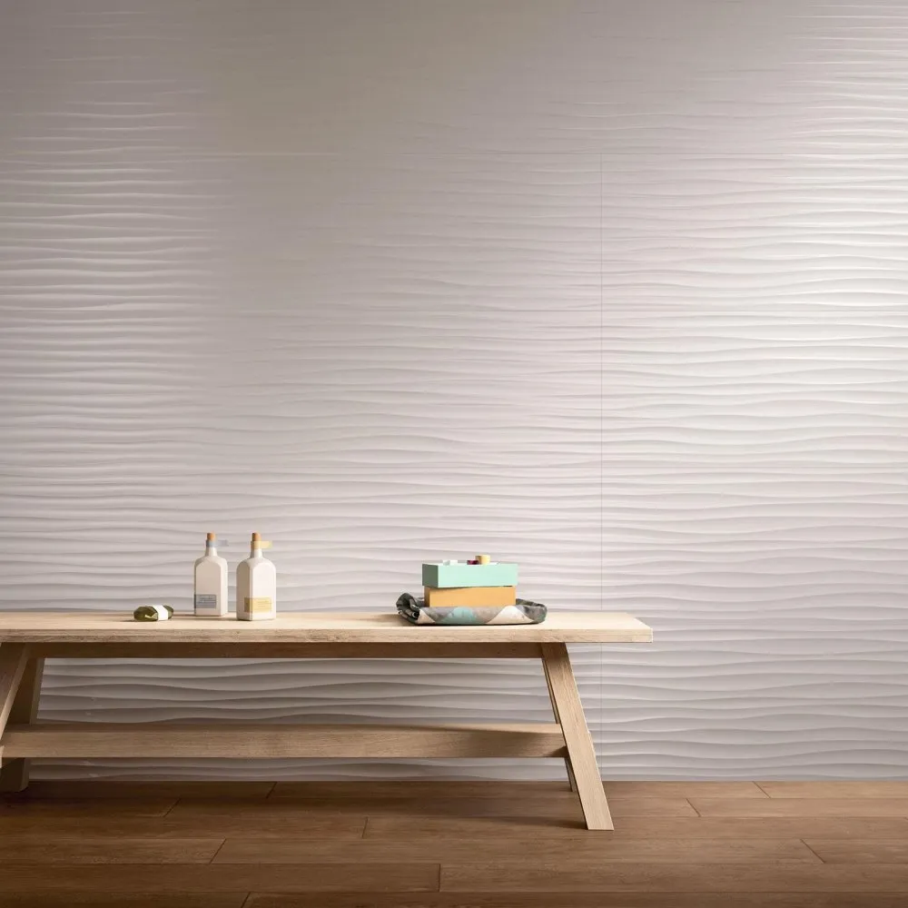 MARAZZI ESSENZIALE FLIESEN STRUTTURA WAVE 3D SATINATO REKTIFIZIERT 40X120