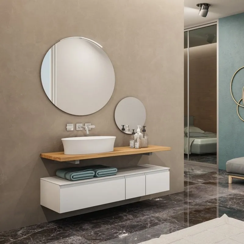 MASSELLO WASCHTISCHHALTER MIT SCHUBLADEN UND SPIEGELN