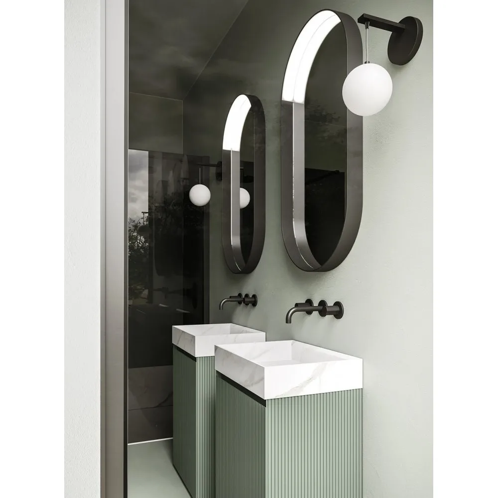 ARBI CODE 01 WASCHBECKENUNTERSCHRANK 1 TÜR MIT WASCHBECKEN UND SPIEGEL