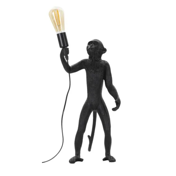 Tischlampe MONKEY schwarz CM Ø 26X34X55 von Mauro Ferretti
