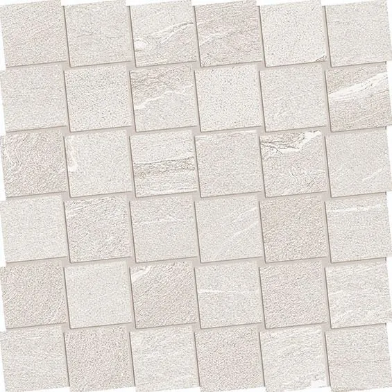 ERGON STONE TALK MOSAICO DADO MARTELLATA WHITE NATURAL 30X30