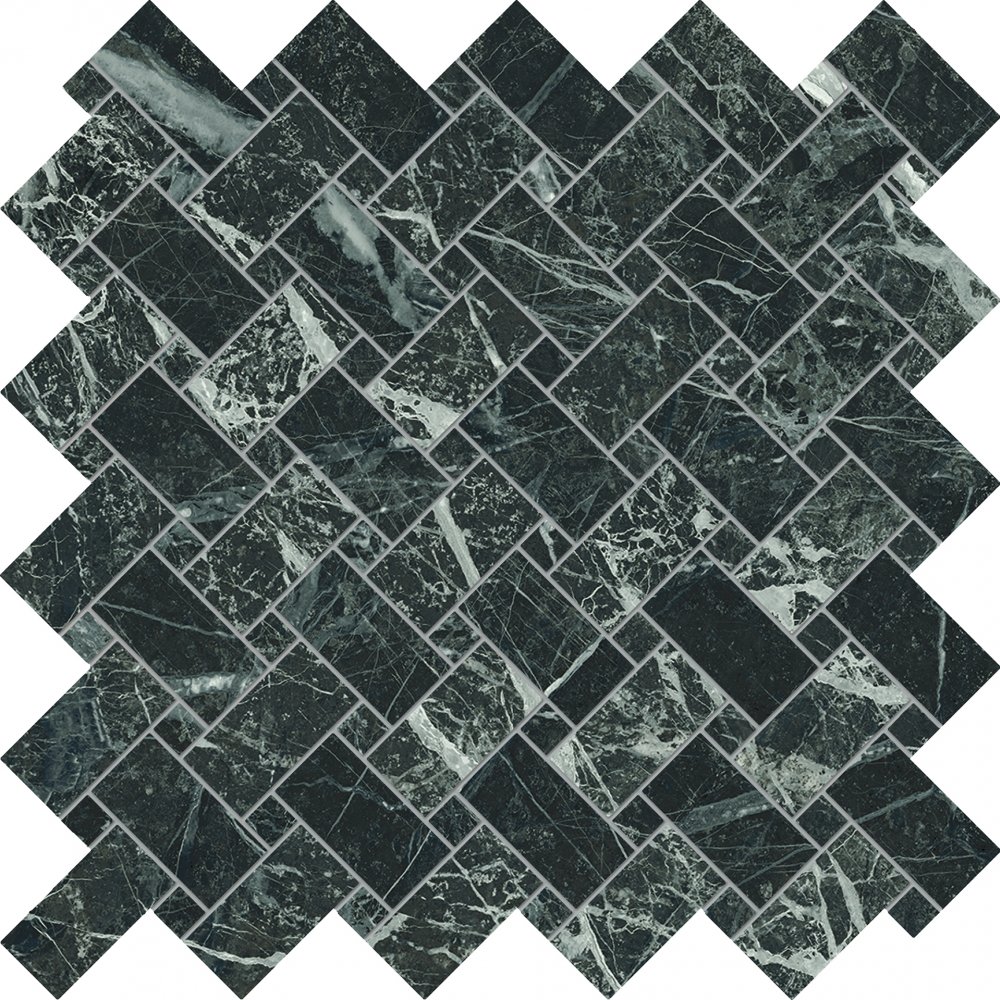 EMILCERAMICA TELE DI MARMO REVOLUTION INTRECCI VERDE SAINT DENIS LAPPATO 30X30