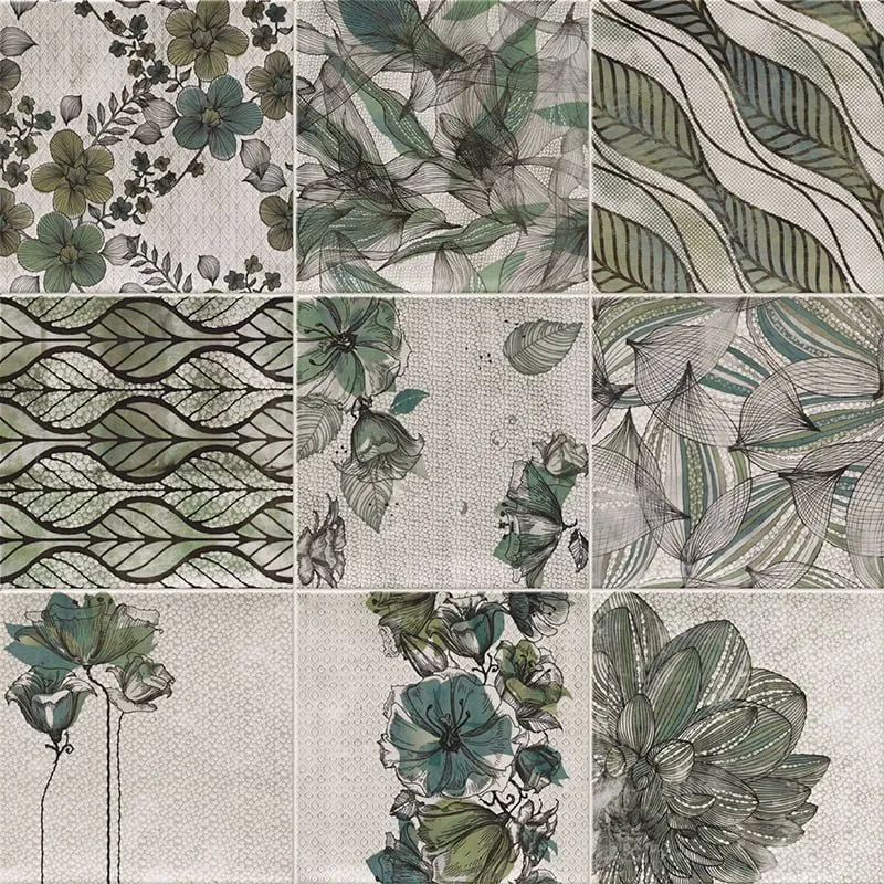 MAINZU FLIESEN VERONA DECOR ZEN VERDE SATINATO 20X20