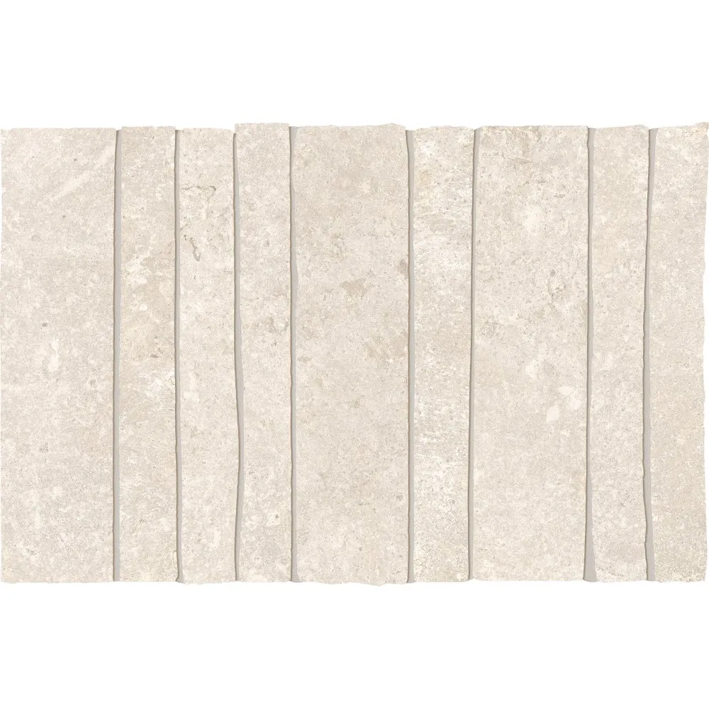 EMILCERAMICA FLIESEN EVERSTONE MOSAIK STRIPES IVORY SILKTECH 19,4X29,9