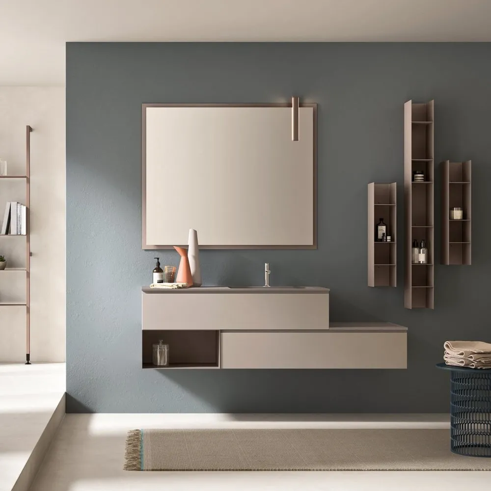 ARTESI PETRA PT54 WASCHTISCH-WANDSCHRANK 2 SCHUBLADEN MIT OBERSCHRÄNKEN, SPIEGEL