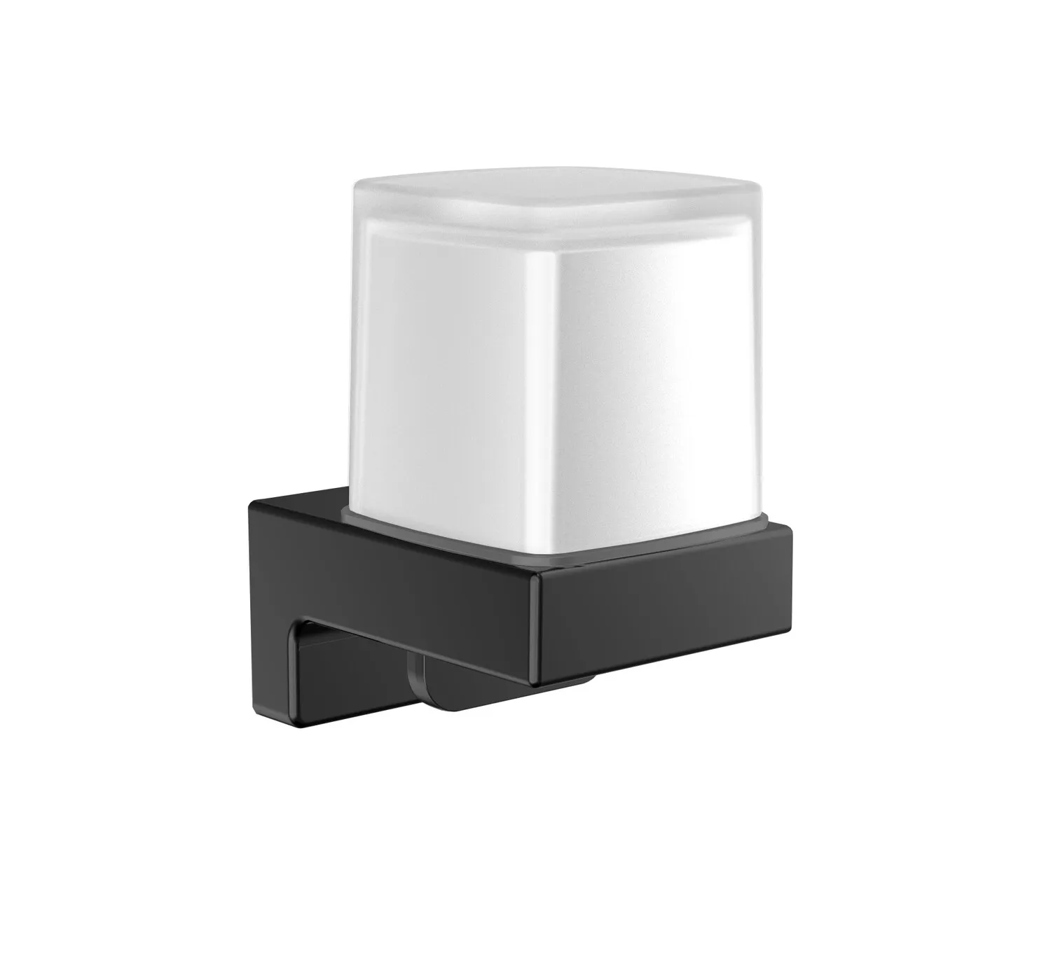 cue Einhand-SeifenspenderGlasteil satiniert, schwarz