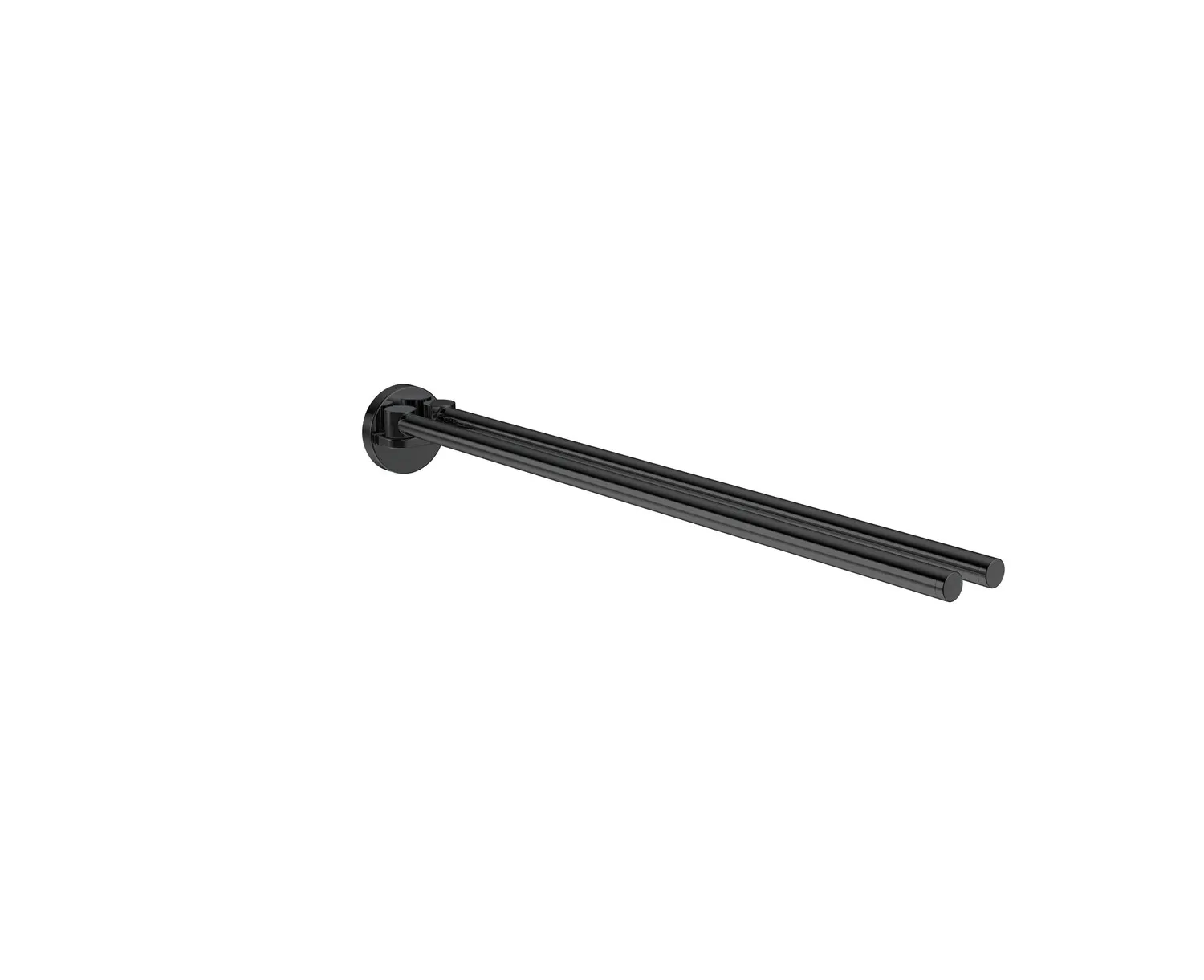 round Handtuchhalter schwenkbar2-armig, 400 mm, schwarz