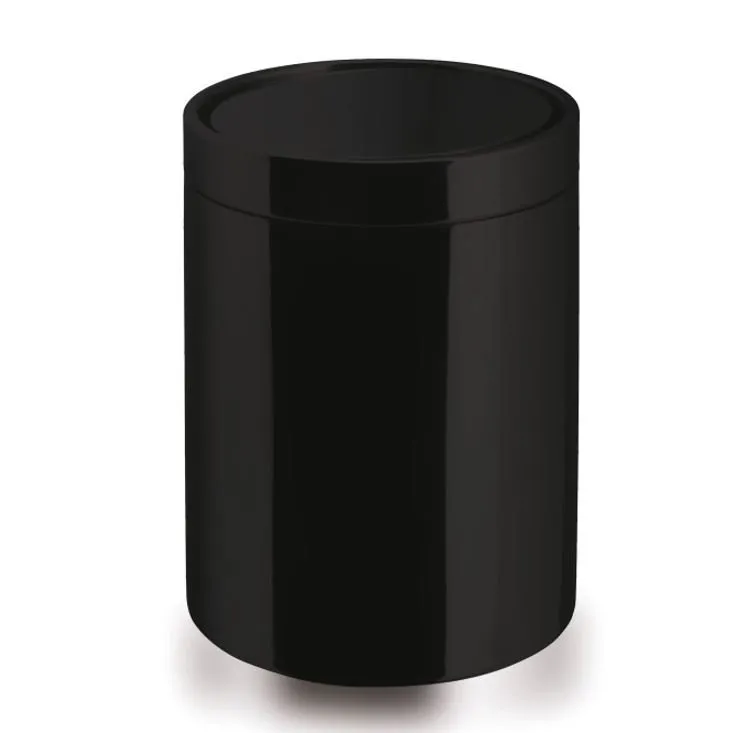 LINEABETA SESTEI RUND TISCHEIMER AUS POLIERT SCHWARZ EDELSTAHL