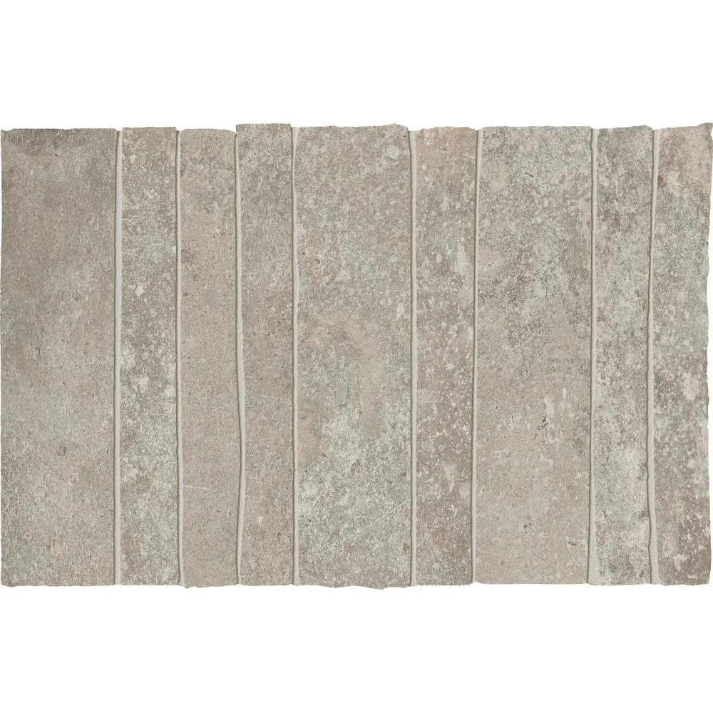 EMILCERAMICA FLIESEN EVERSTONE MOSAIK STRIPES GREY SILKTECH 19,4X29,9