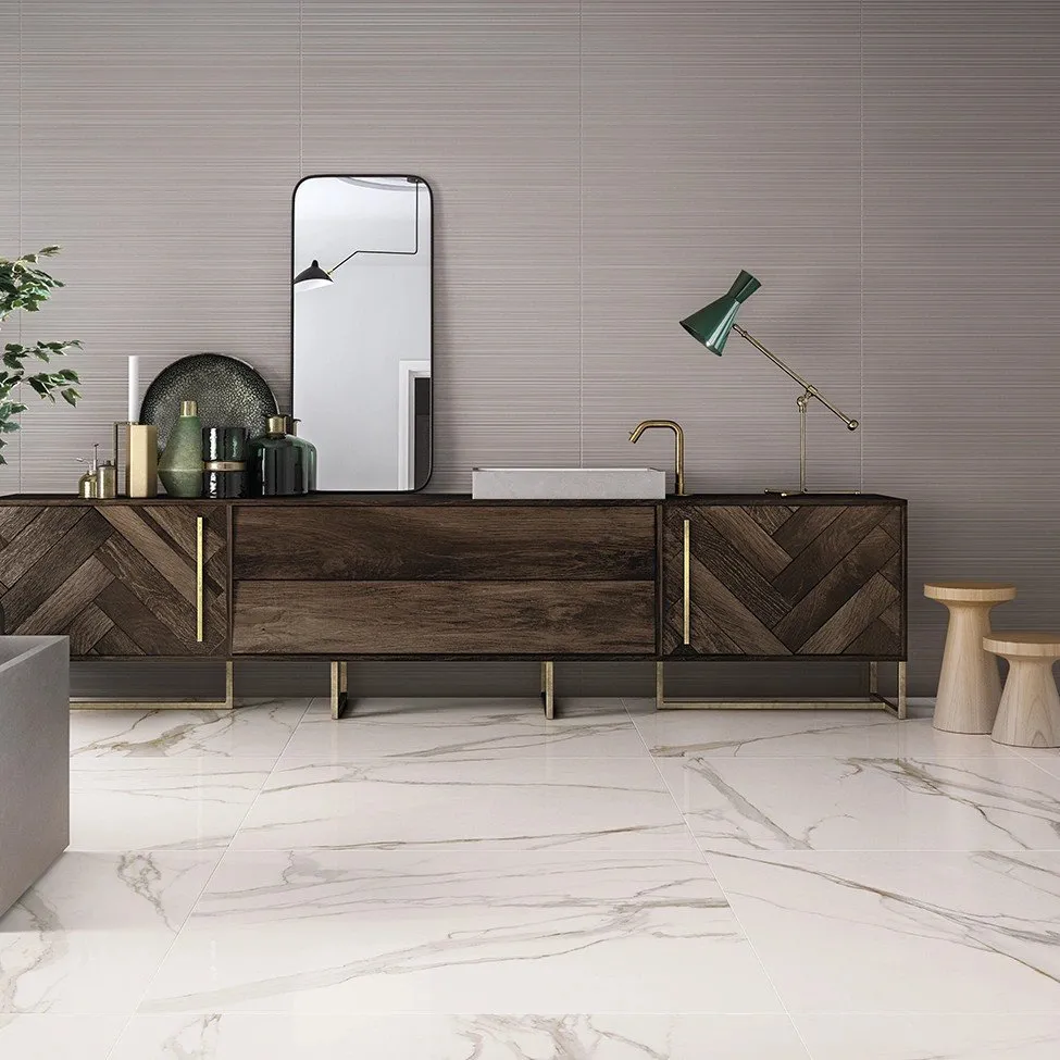 KEOPE FLIESEN ELEMENTS LUX CALACATTA GOLD LAPPATO REKTIFIZIERT 60X120