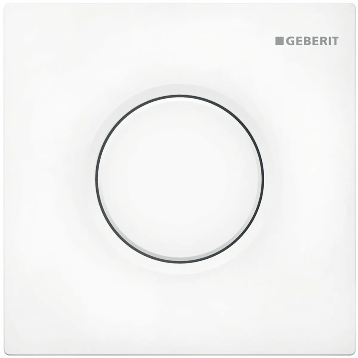 Geberit Urinalsteuerung mit pneumatischer Spülauslösung inkl. Betätigungsplatte „Typ 01“ für 1-Mengen-Spülung in weiß alpin