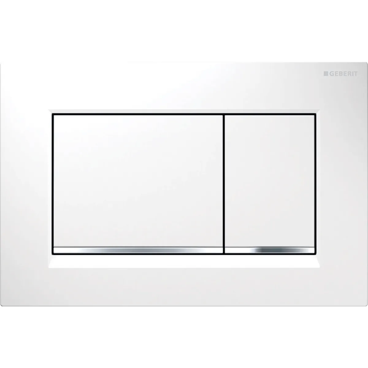 Geberit Betätigungsplatte „Sigma30“ 24,6 × 16,4 × 1,2 cm in weiß / chrom / weiß