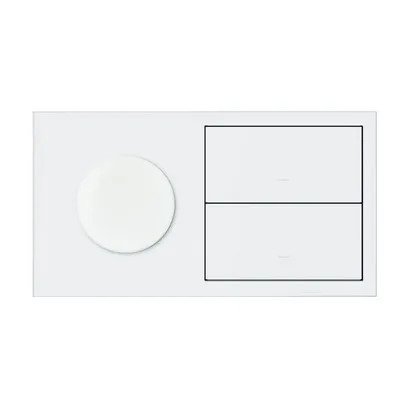 2-fach Panel IP44 1x Steckdose + 2x Wippe mattweiß Simon 100