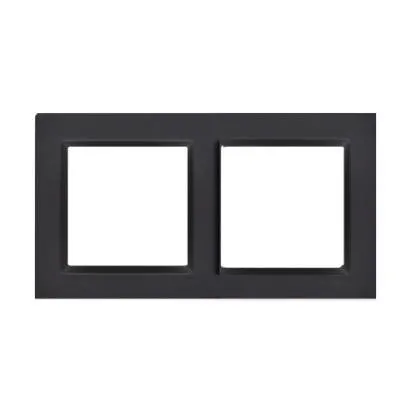 2-fach Rahmen schwarz matt Simon 10