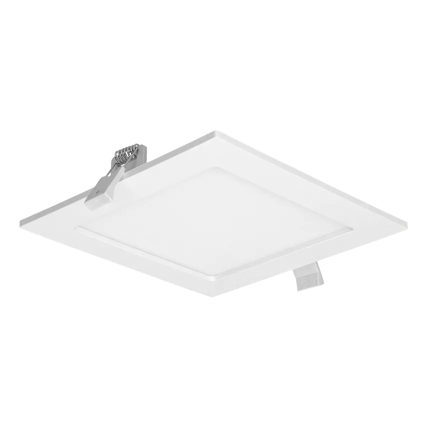 AKMAN LED 12W, Downlight, flächenbündig, quadratisch, 860lm, 4000K, weiß, eingebautes LED-Netzteil