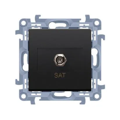 Antennendose Typ F (Modul) matt schwarz Simon 10