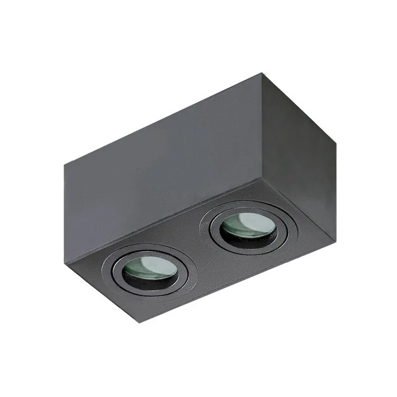 Aufbaustrahler BRANT 2 SQUARE Modern Metall, Aluminium Schwarz Azzardo AZ2879