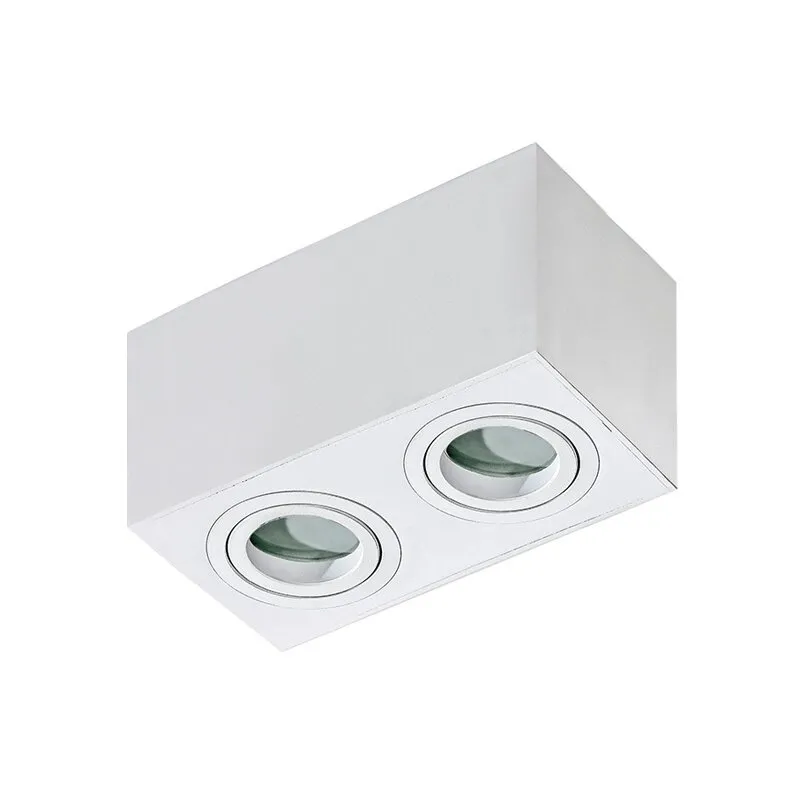 Aufbaustrahler BRANT 2 SQUARE Modern Metall, Aluminium Weiß Azzardo AZ2823