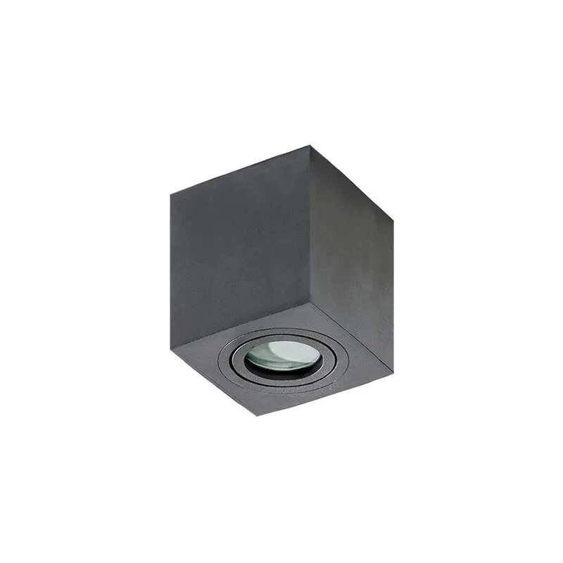 Aufbaustrahler BRANT SQUARE Modern Metall, Aluminium Schwarz Azzardo AZ2878