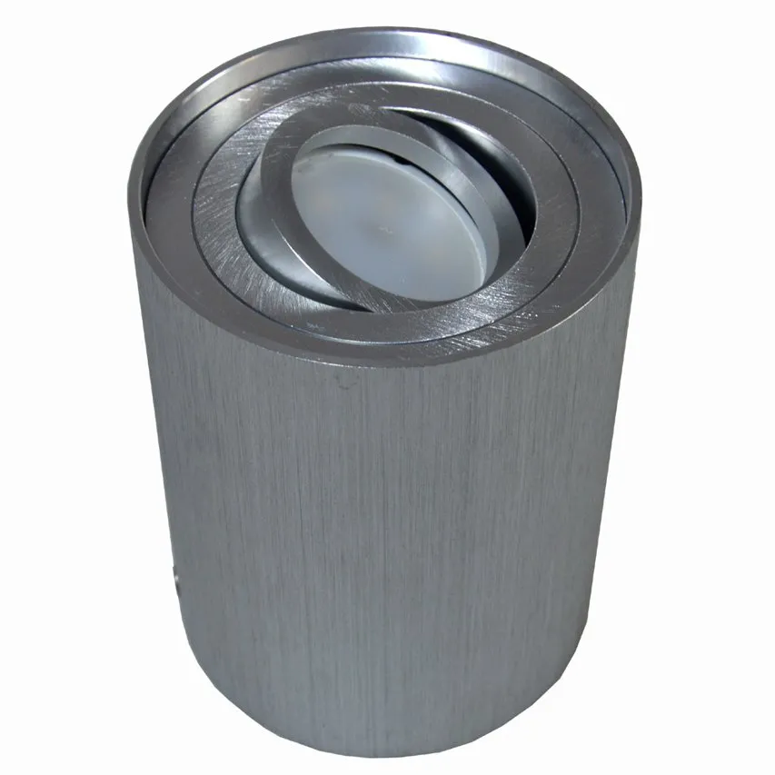 Aufbaustrahler Deckenspotleuchte 1 inox 1xGU10 IP20 rund 1-flammig