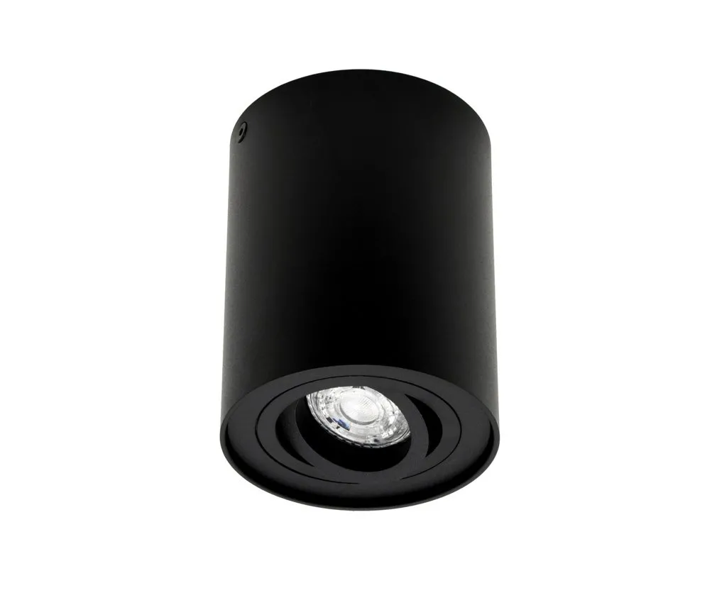 Aufbaustrahler Deckenspotleuchte 1 schwarz black 1xGU10 IP20 rund 1-flammig