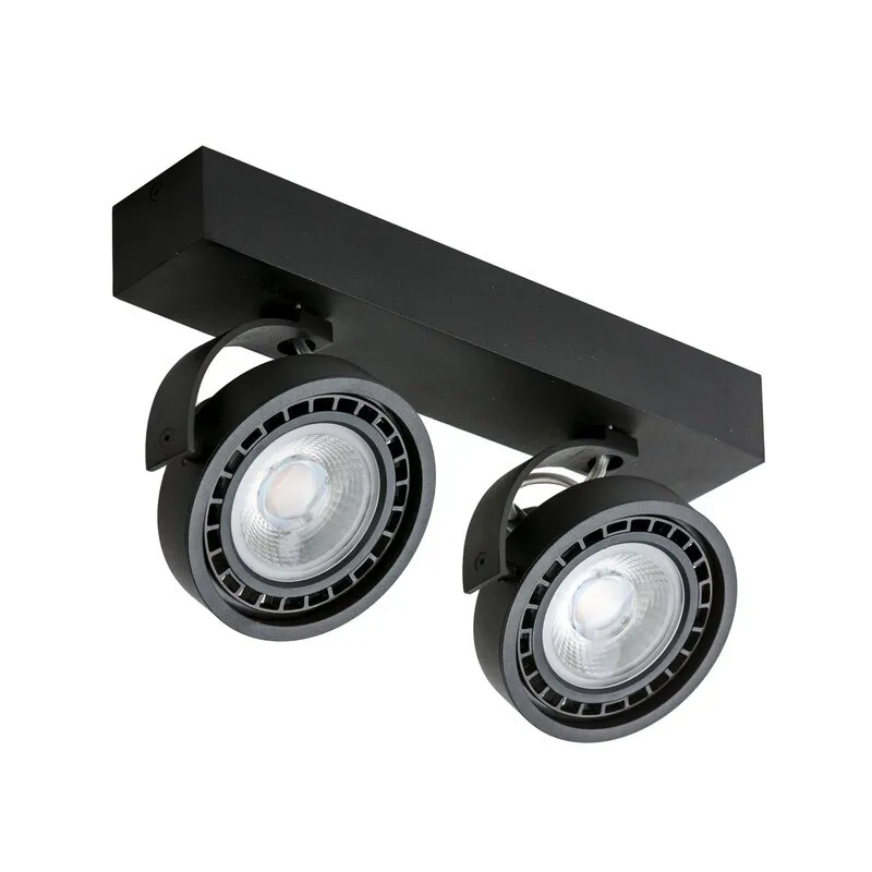 Aufbaustrahler JERRY 2 Modern Metall, Aluminium Schwarz Azzardo AZ1370