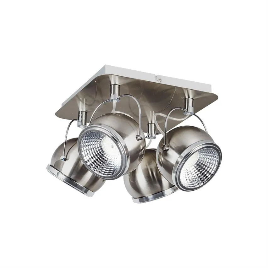 Ball Deckenleuchte incl. 4xGU10 LED 6W Nickiel Spot-Light 5009487