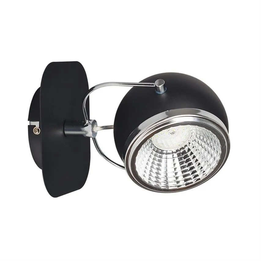 Ball Wandleuchte incl. 1xGU10 LED 6W Schwarz Spot-Light 5009184