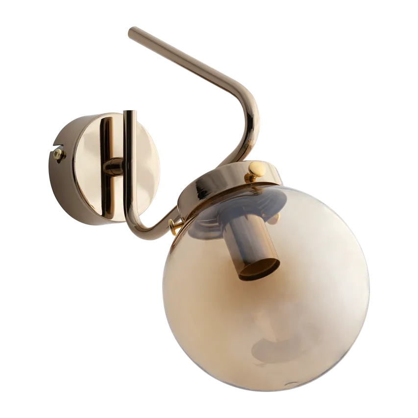 Bulat 1P E14, Wandleuchte, max. 40W, gold