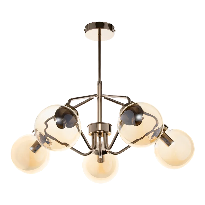 Bulat 5P E14, Hängeleuchte, max. 5x40W, gold