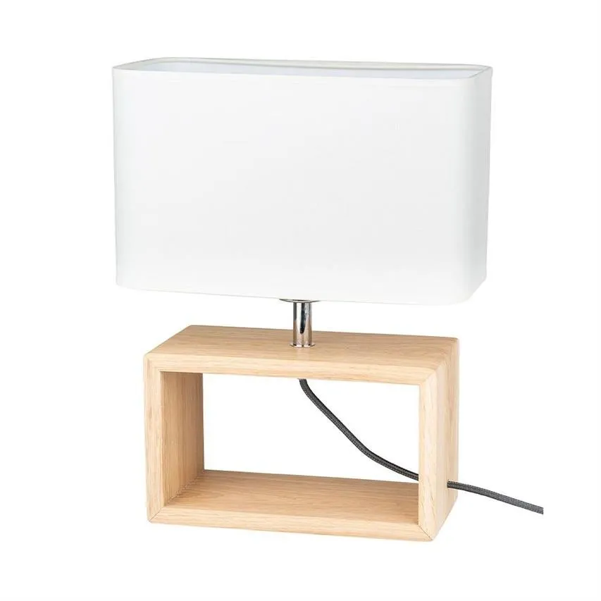 Cadre Tischleuchte 1xE27 Max.25W Eiche Geölt/Schwarz/Weiss